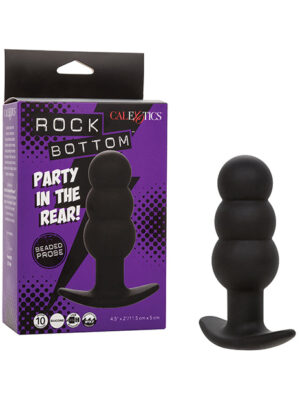 Rock Bottom Tap Beaded Anal Probe - Black