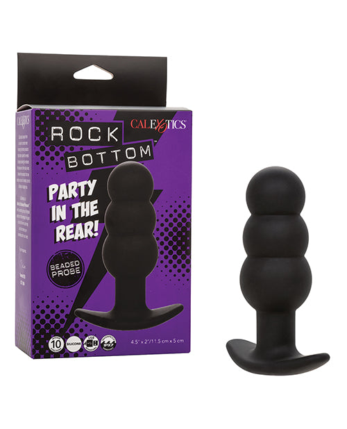 Rock Bottom Tap Beaded Anal Probe – Black