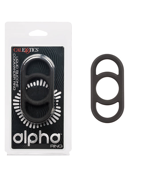 Alpha Liquid Silicone Commander Cock Ring – Black