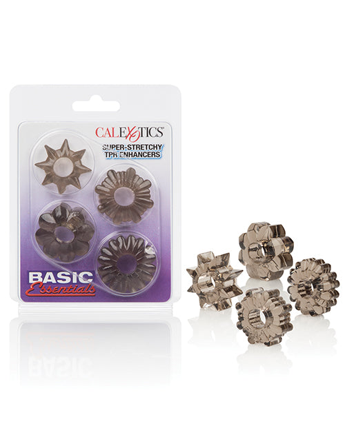 Basic Essentials Rings – Smoke Set of 4