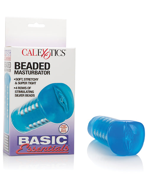 Basic Essentials Beaded Masturbator – Blue