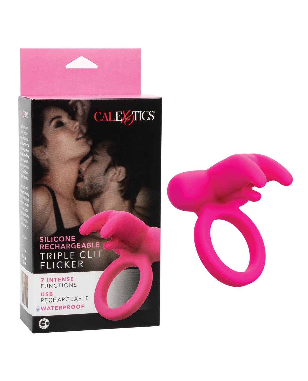 Silicone Rechargeable Triple Clit Flicker – Pink