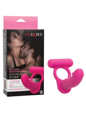Silicone Rechargeable Double Diver - Pink
