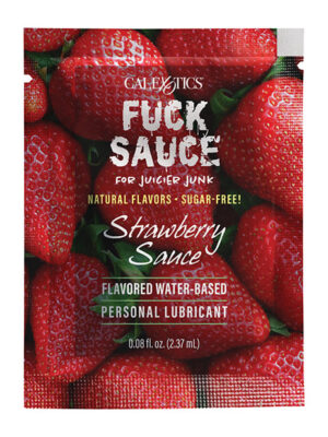 Fuck Sauce Flavored Water Based Personal Lubricant Sachet - .08 oz Strawberry