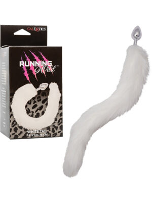 Running Wild White Tail Metallic Anal Probe