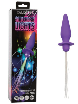 Southern Lights Rechargeable Vibrating Light Up Anal Probe - Purple