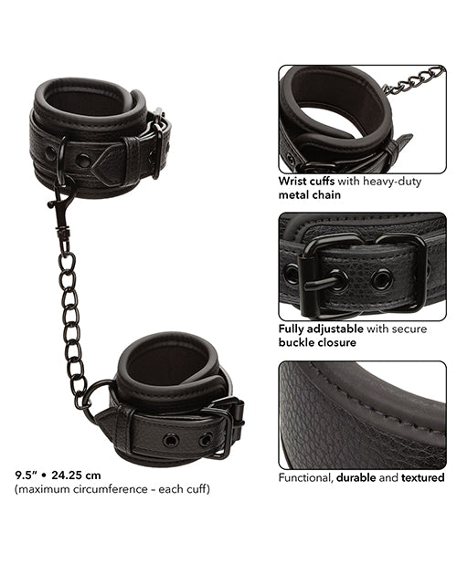 Nocturnal Collection Detachable Adjustable Wrist Cuffs - Black - Image 3