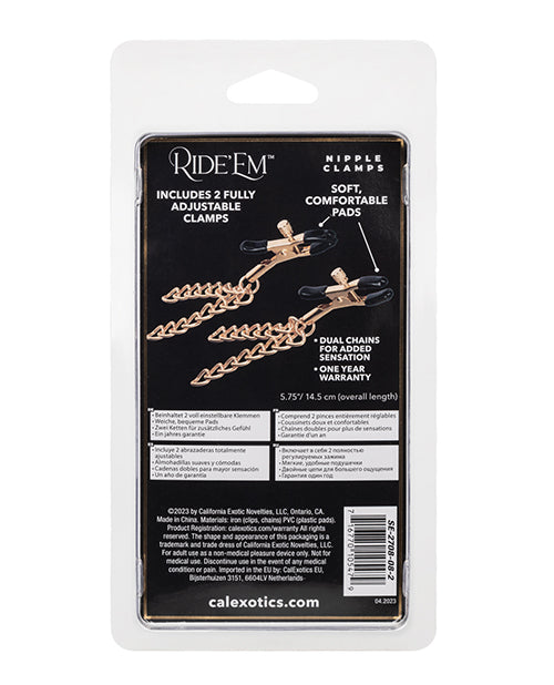 Ride 'Em Premium Denim Collection Nipple Clamps - Image 5