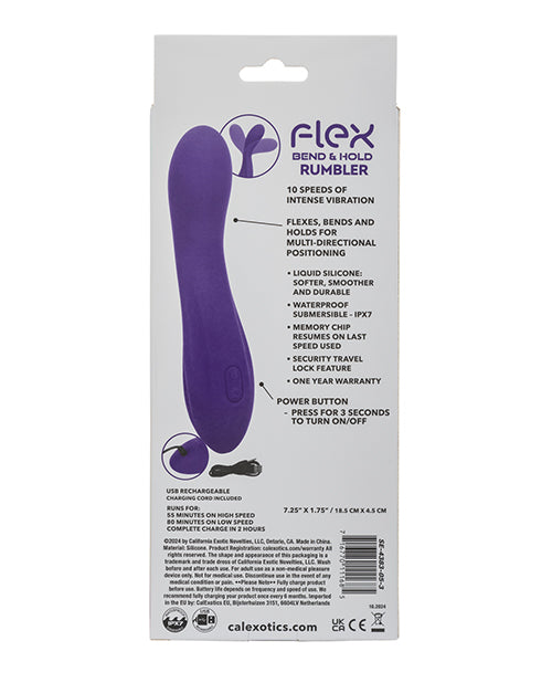 Flex Bend & Hold Rumbler G-Spot Massager - Purple - Image 8