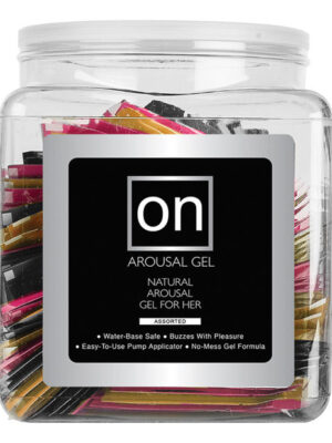 On for Her Arousal Gel Single Use Packet Tub - Asst. Flavor