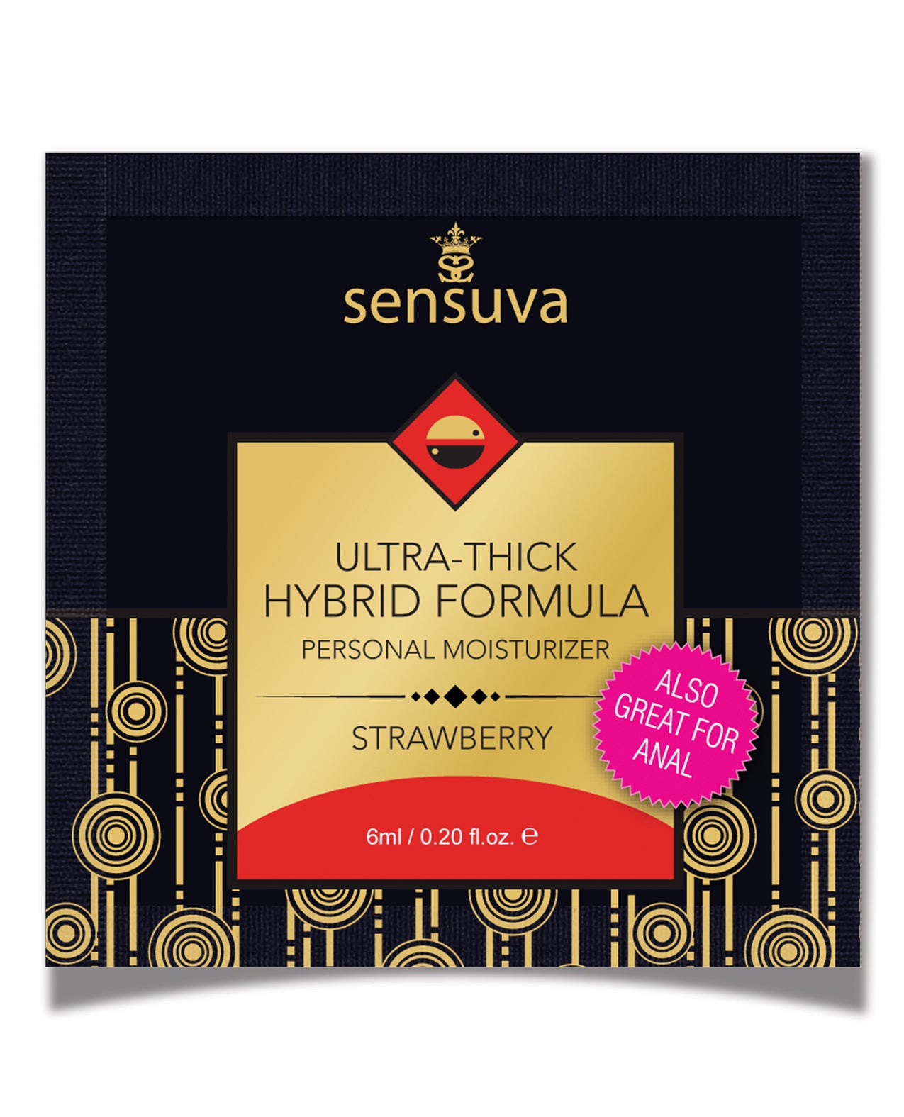 Sensuva Ultra Thick Hybrid Personal Moisturizer Single Use Packet – 6 ml Strawberry