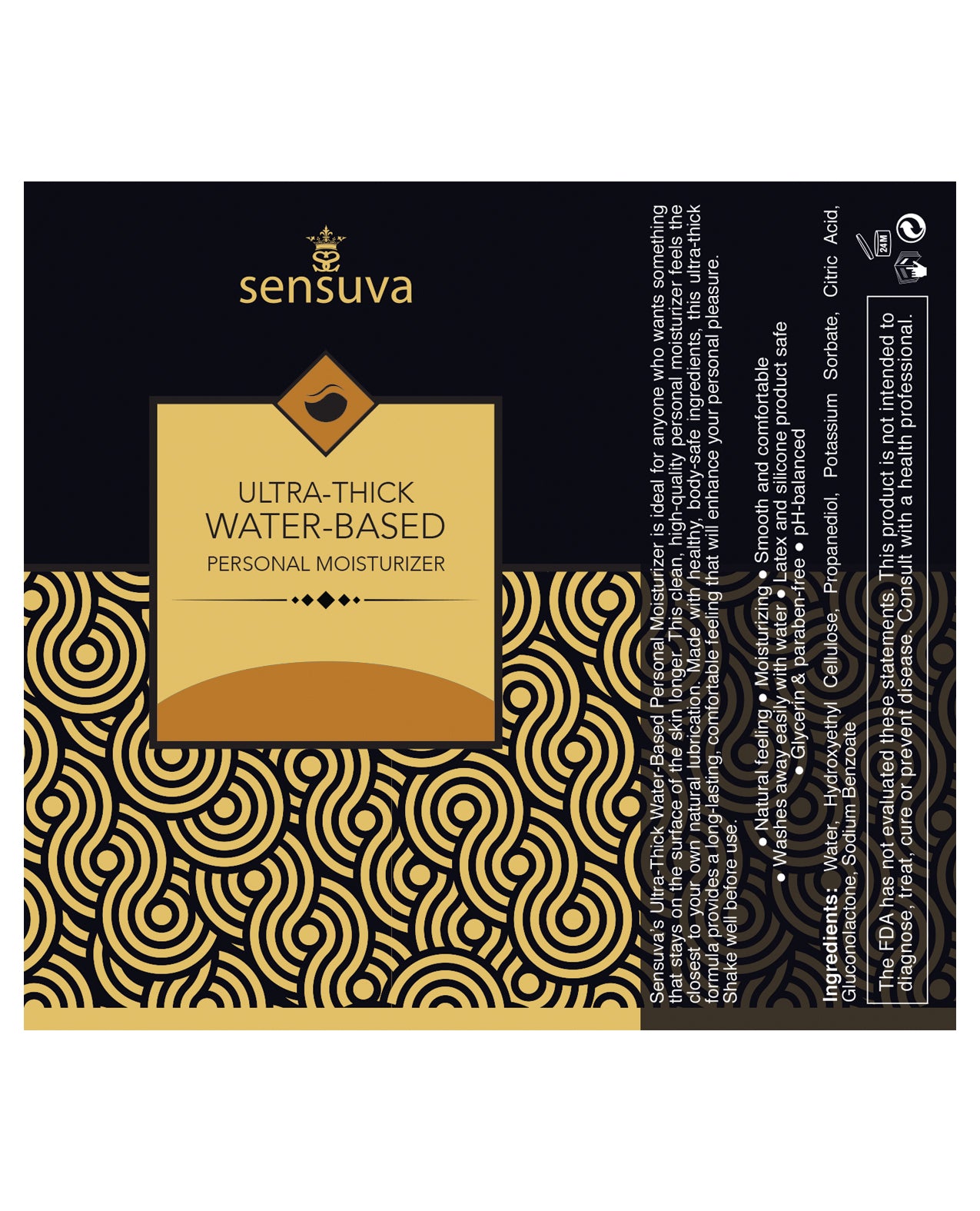 Sensuva Ultra Thick Water Based Personal Moisturizer - 1.93 oz Salted Caramel - Image 2