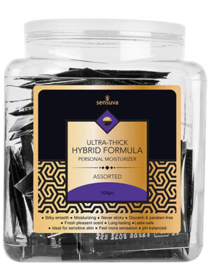 Sensuva Ultra Thick Hybrid Personal Moisturizer - Asst. Tub of 100