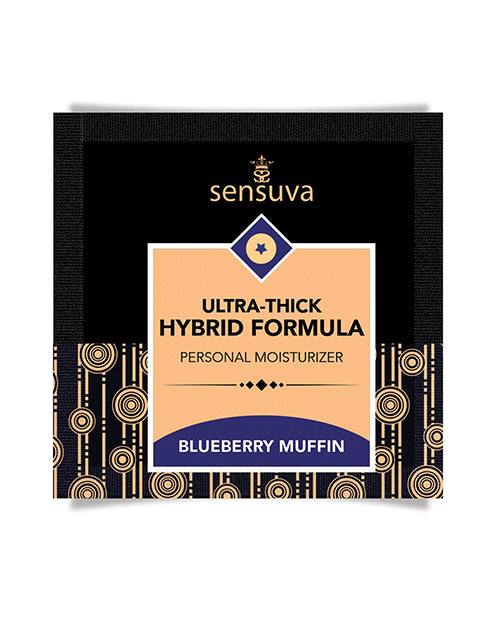 Sensuva Ultra Thick Hybrid Personal Moisturizer Single Use Packet – 6 ml Blueberry Muffin