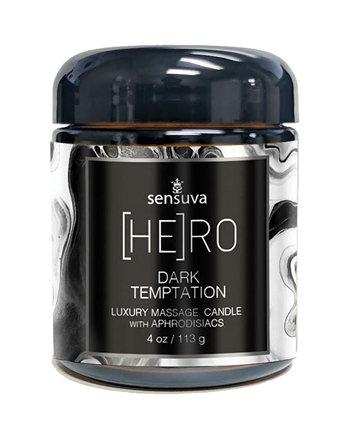 Sensuva Hero Dark Temptation Luxury Candle – 4 oz Ocean & Forest
