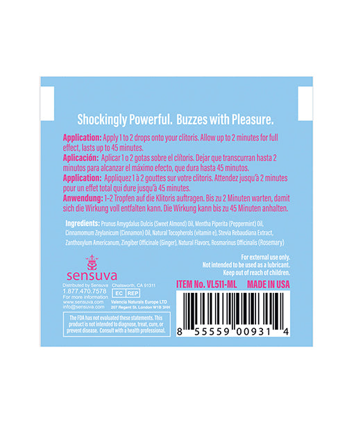 ON Ice Arousal Oil – Single Use Ampoule Packet