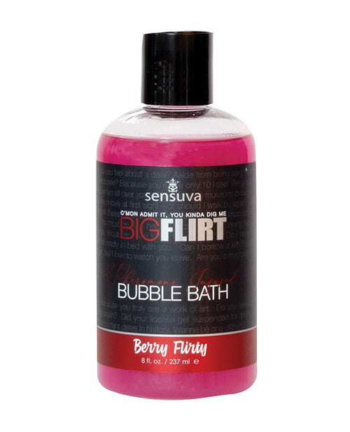 Sensuva Big Flirt Pheromone Bubble Bath – 8 oz Berry Flirty