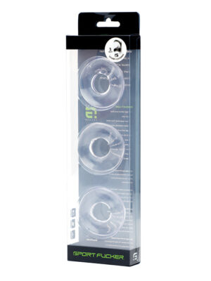 Sport Fucker Chubby Cockring Pack of 3 - Clear
