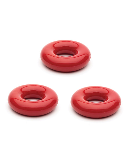 Sport Fucker Chubby Cockring Pack of 3 - Red - Image 4