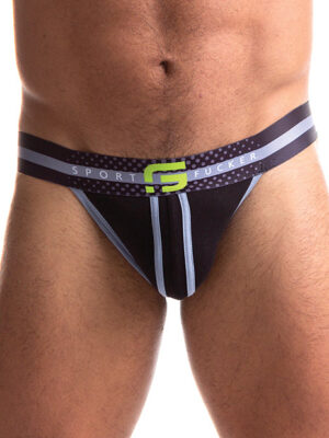 Sport Fucker Jersey Jock - XL Black/Green