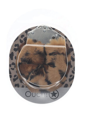 Shots Ouch! Heavy-duty Fluffy Handcuffs - Leopard