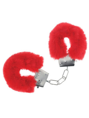 Shots Ouch! Classic Fluffy Handcuffs - Red