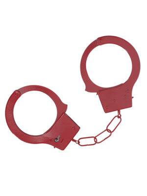 Shots Ouch! Classic Metal Handcuffs - Red