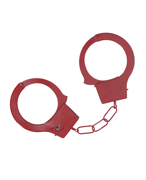 Shots Ouch! Classic Metal Handcuffs – Red