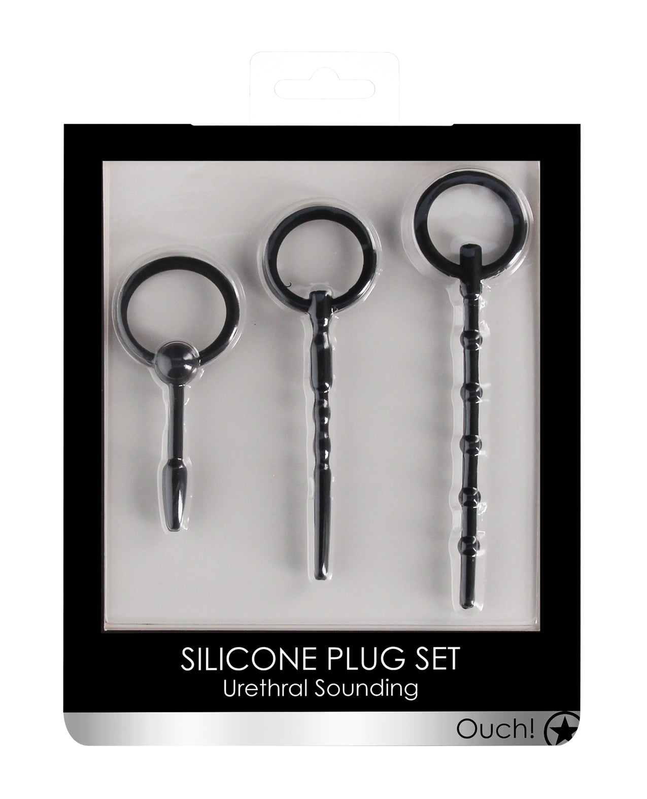 Shots Ouch Urethral Sounding Plug Set – Black