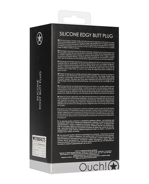 Shots Ouch Edgy Butt Plug – Black