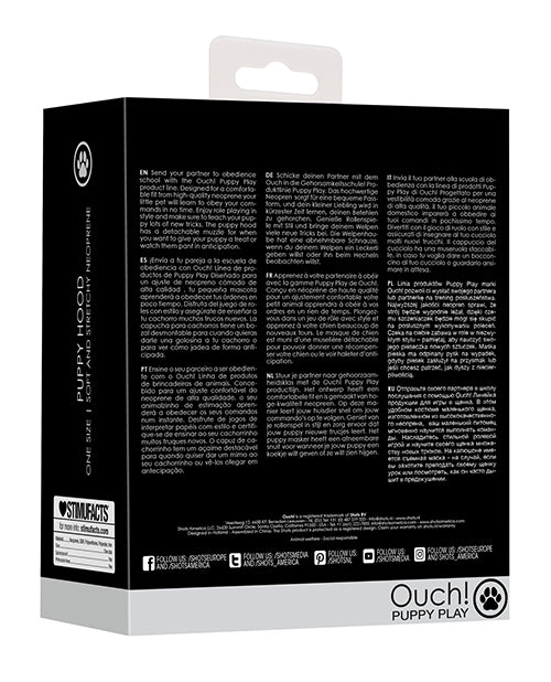 Shots Ouch Puppy Play Puppy Hood – Black