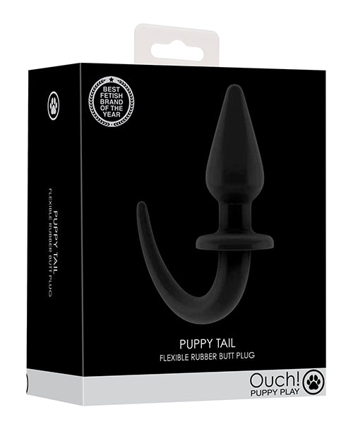 Shots Ouch Puppy Play Tail Butt Plug – Black