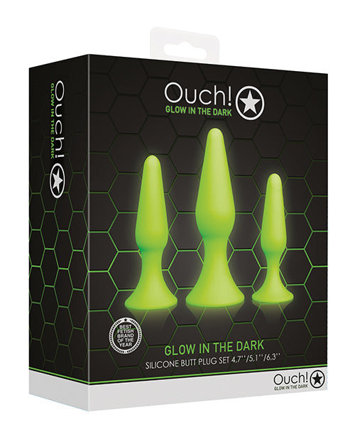 Shots Ouch Butt Plug Set – Glow in the Dark