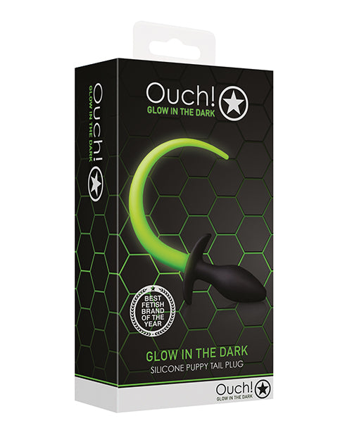 Shots Ouch Puppy Tail Plug – Glow in the Dark
