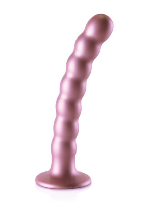 Shots Ouch 6.5" Beaded G-Spot Dildo - Rose Gold