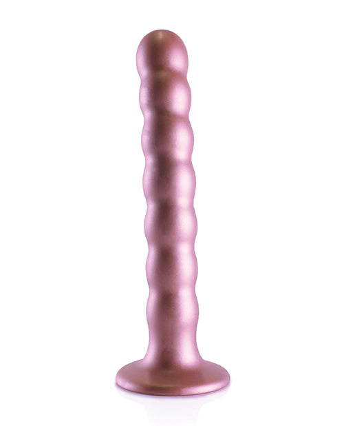 Shots Ouch 6.5" Beaded G-Spot Dildo - Rose Gold - Image 2