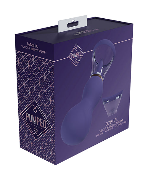 Shots Pumped Sensual Rechargeable Vulva & Breast Pump – Purple
