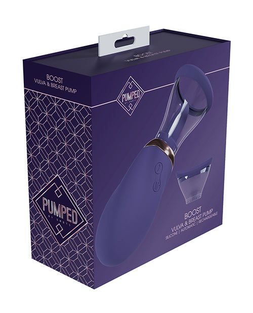 Shots Pumped Boost Rechargeable Vulva & Breast Pump – Purple