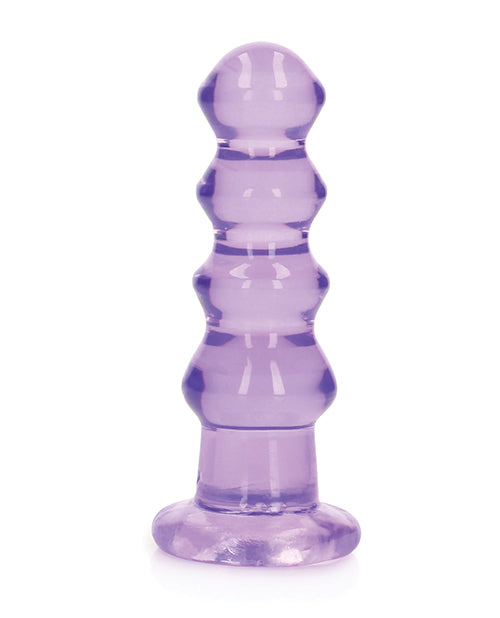 Shots RealRock Crystal Clear 5.5″ Curvy Dildo/Butt Plug – Purple