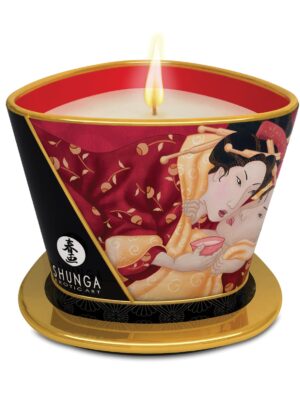 Shunga Massage Candle Romance - 5.7 oz Strawberry Wine