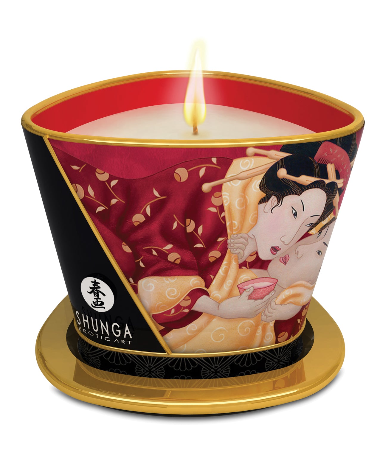 Shunga Massage Candle Romance – 5.7 oz Strawberry Wine