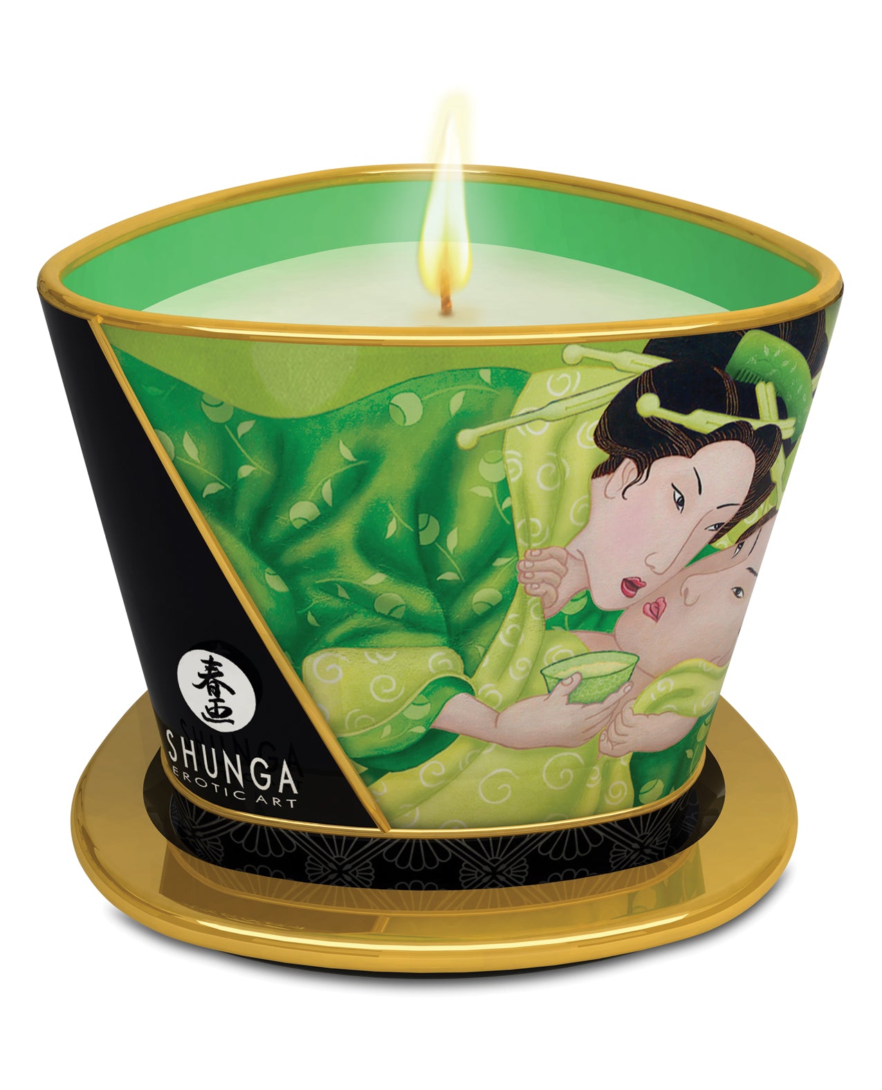 Shunga Massage Candle Zenitude - 5.7 oz Exotic Green Tea - Image 7