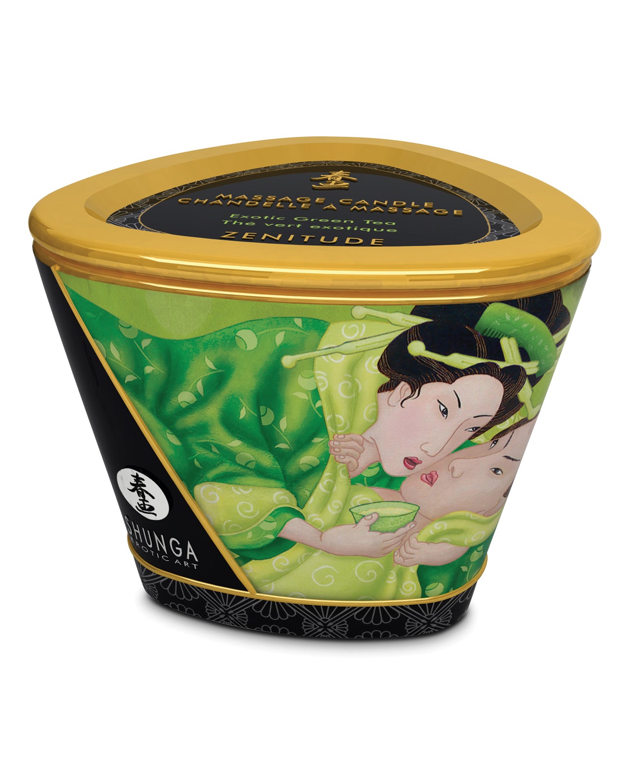 Shunga Massage Candle Zenitude - 5.7 oz Exotic Green Tea - Image 5