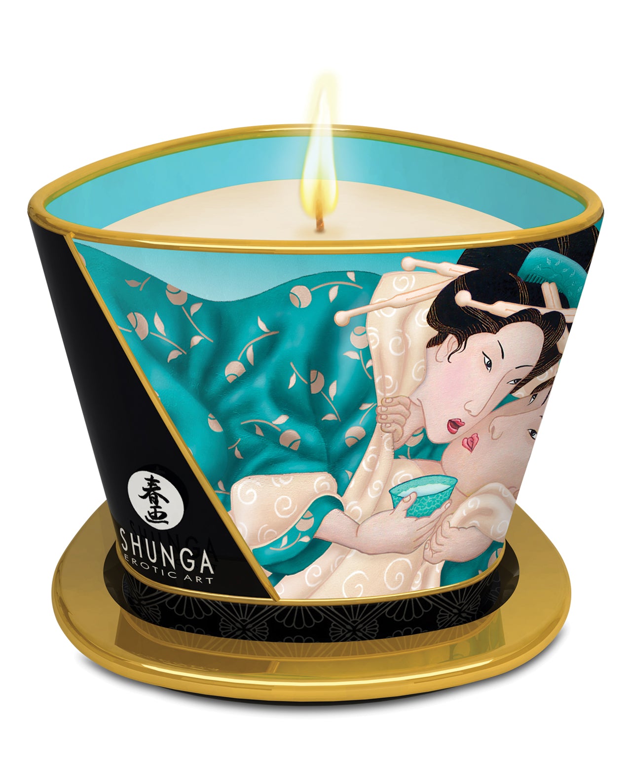 Shunga Massage Candle - 5.7 oz Island Blossoms - Image 4