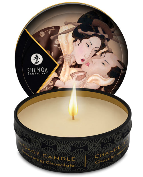 Shunga Excitation Mini Candlelight Massage Candle – 1 oz Intoxicating Chocolate