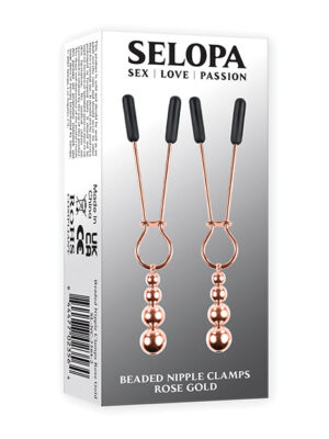 Selopa Beaded Nipple Clamps - Rose Gold