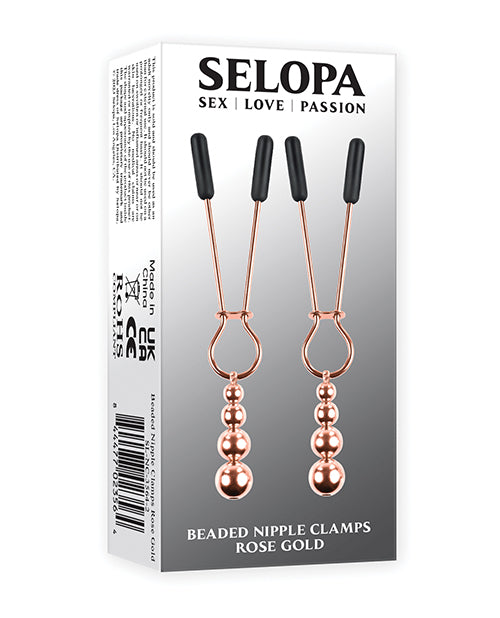 Selopa Beaded Nipple Clamps – Rose Gold