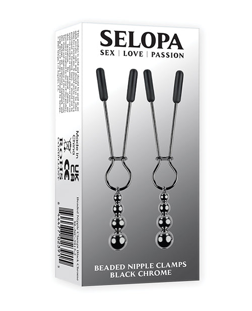 Selopa Beaded Nipple Clamps – Black Chrome