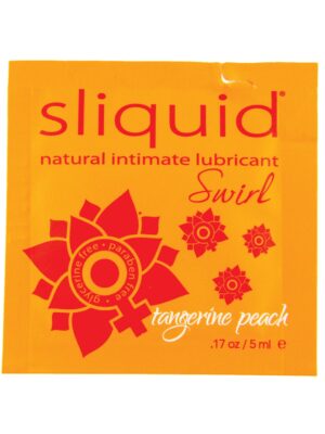 Sliquid Naturals Swirl Lubricant Pillow - .17 oz Peach