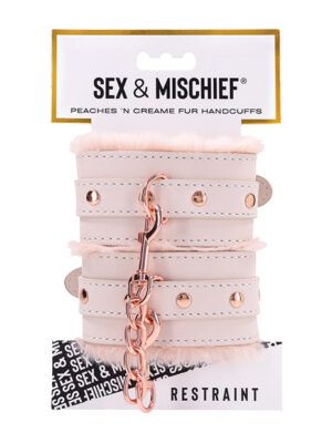 Sex & Mischief Peaches 'n CreaMe Fur Handcuffs
